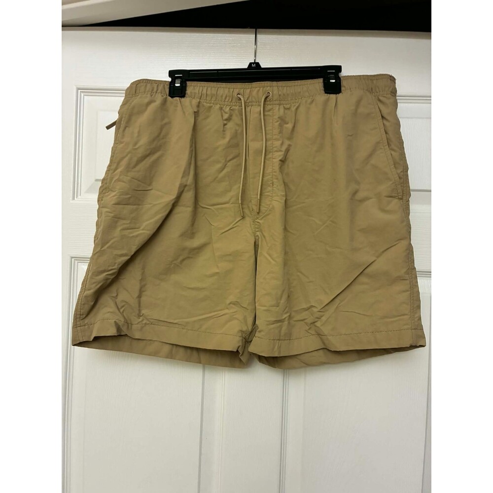 American Eagle Men’s Khaki Swim Trunks XL Drawstring Mesh Lined Shorts